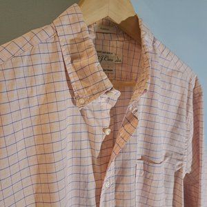 J. Crew Classic 100's 2-Ply Yarns Men's Large Button Down Shirt Style BJ705 SP23